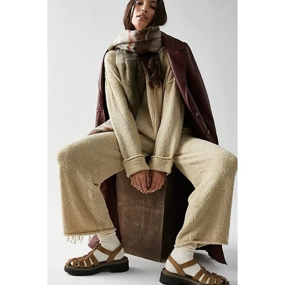 Free People Beach Dunes Sweater Wide Leg Pants - Size XS - Picture 1 of 8